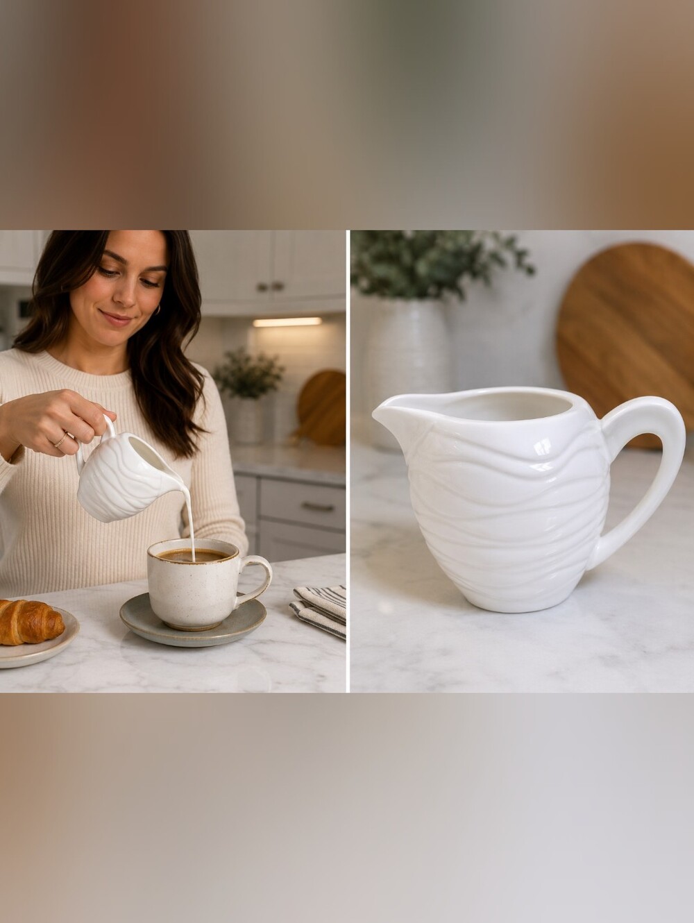Mikasa Porcelain White Saucer Milk Dispenser